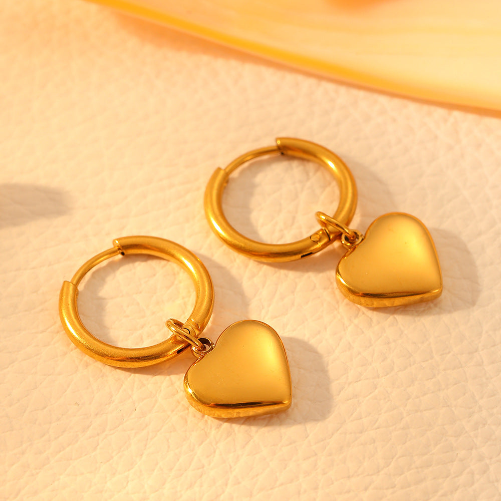 Light Luxury Colorfast Heart-Shaped Bead Jewelry Set
