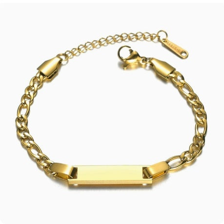 Stainless Steel Children's Bracelet DIY Private Engraved Bracelet