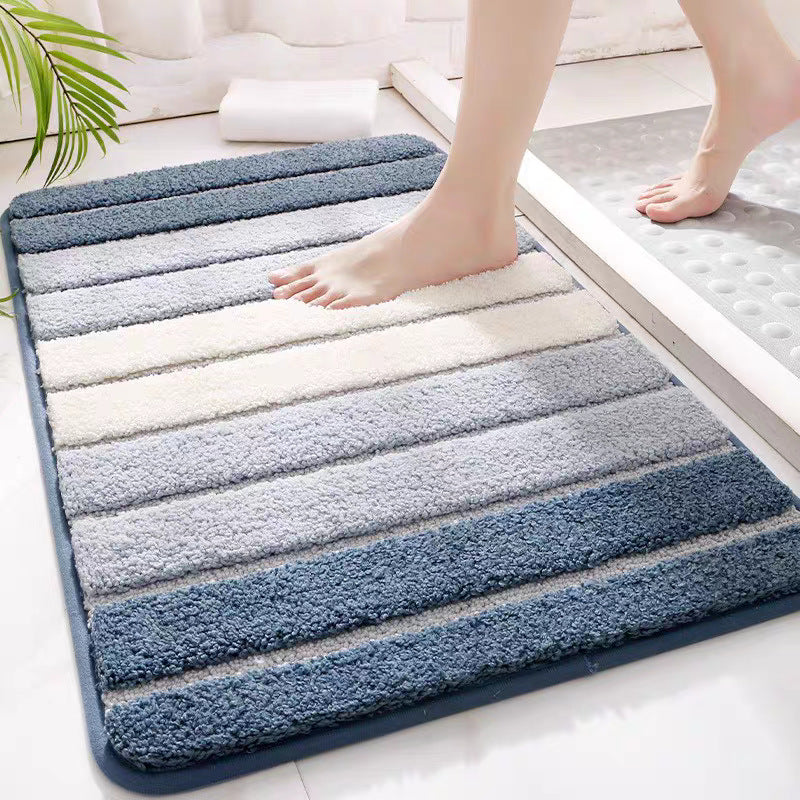 Striped Absorbent Bathroom Floor Mat