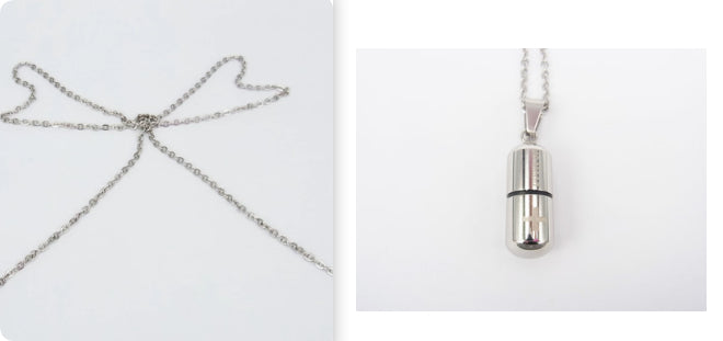 Perfume bottle pendant necklace