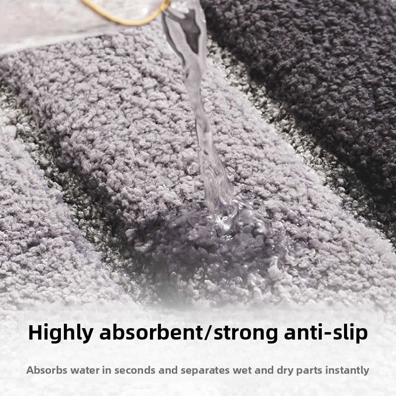 Striped Absorbent Bathroom Floor Mat