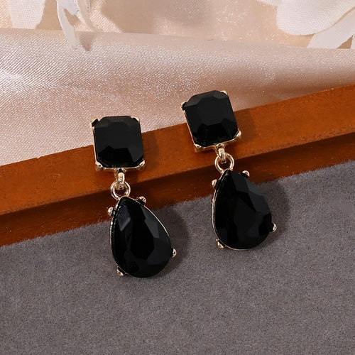 Chic Shimmering Rhinestone Drop Earring Sluxury-lite And Versatile