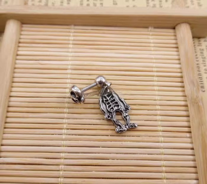 Retro Punk Mini Skull Stud Earrings
