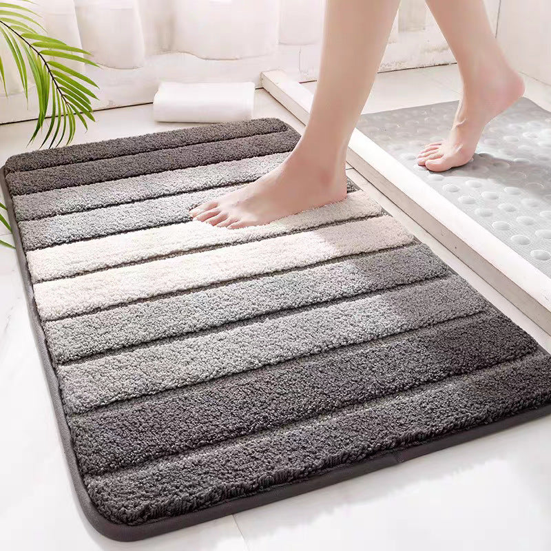 Striped Absorbent Bathroom Floor Mat