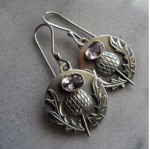 Vintage Jewelry Colorful Gemstone Statement Earrings For Women