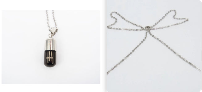 Perfume bottle pendant necklace