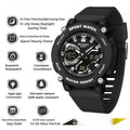 Students Dual-display Luminous Chronograph Watch For Hiking