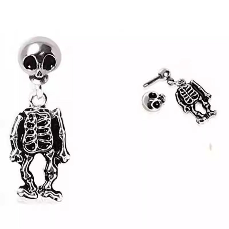 Retro Punk Mini Skull Stud Earrings