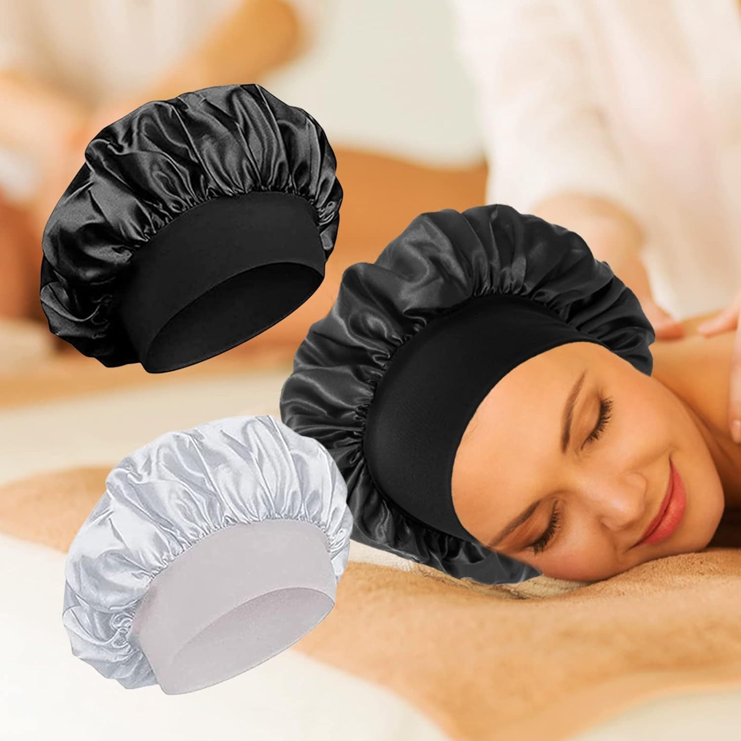 Wide-brimmed, high-elasticity headscarf/beauty cap