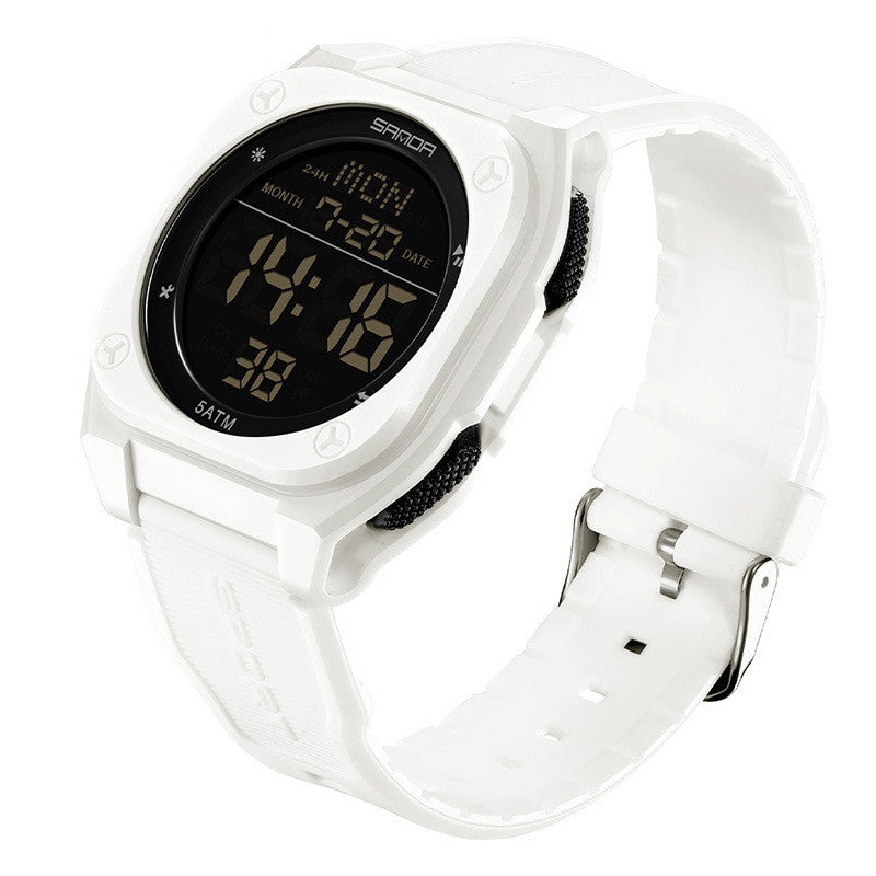 Sandar Best-selling Transparent Electronic Watch With A Large Square Single-display Dial