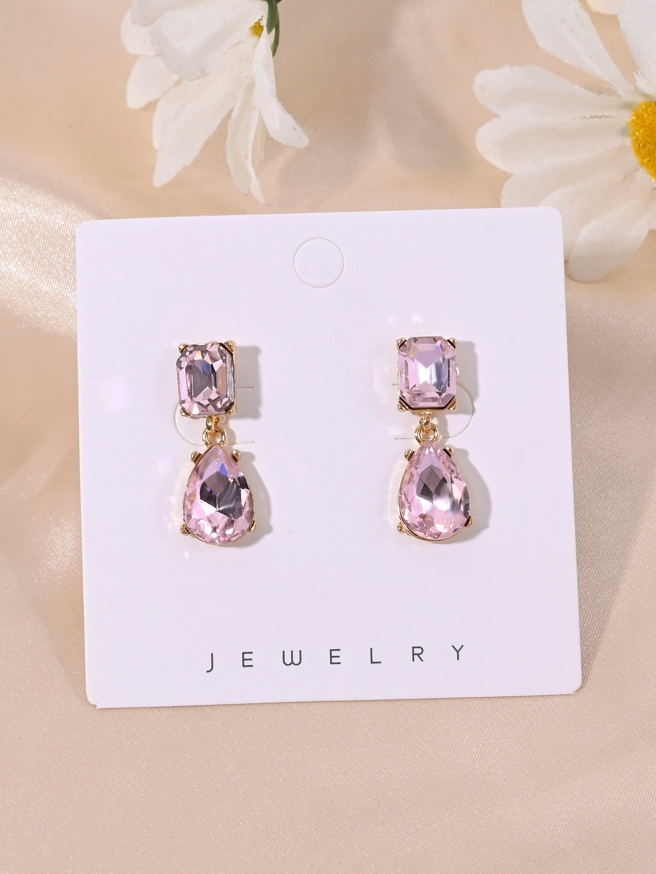 Chic Shimmering Rhinestone Drop Earring Sluxury-lite And Versatile