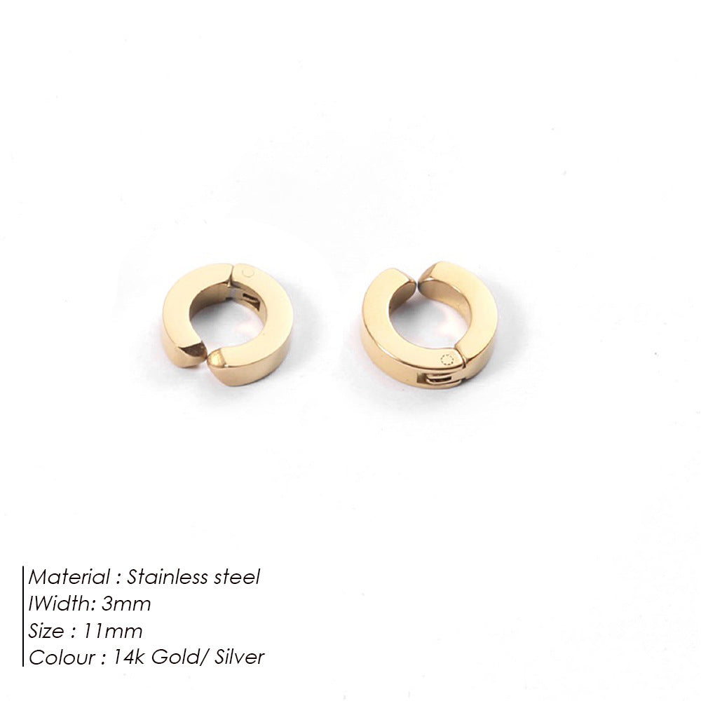 Fashionable Gold-Plated Stainless Steel Earrings