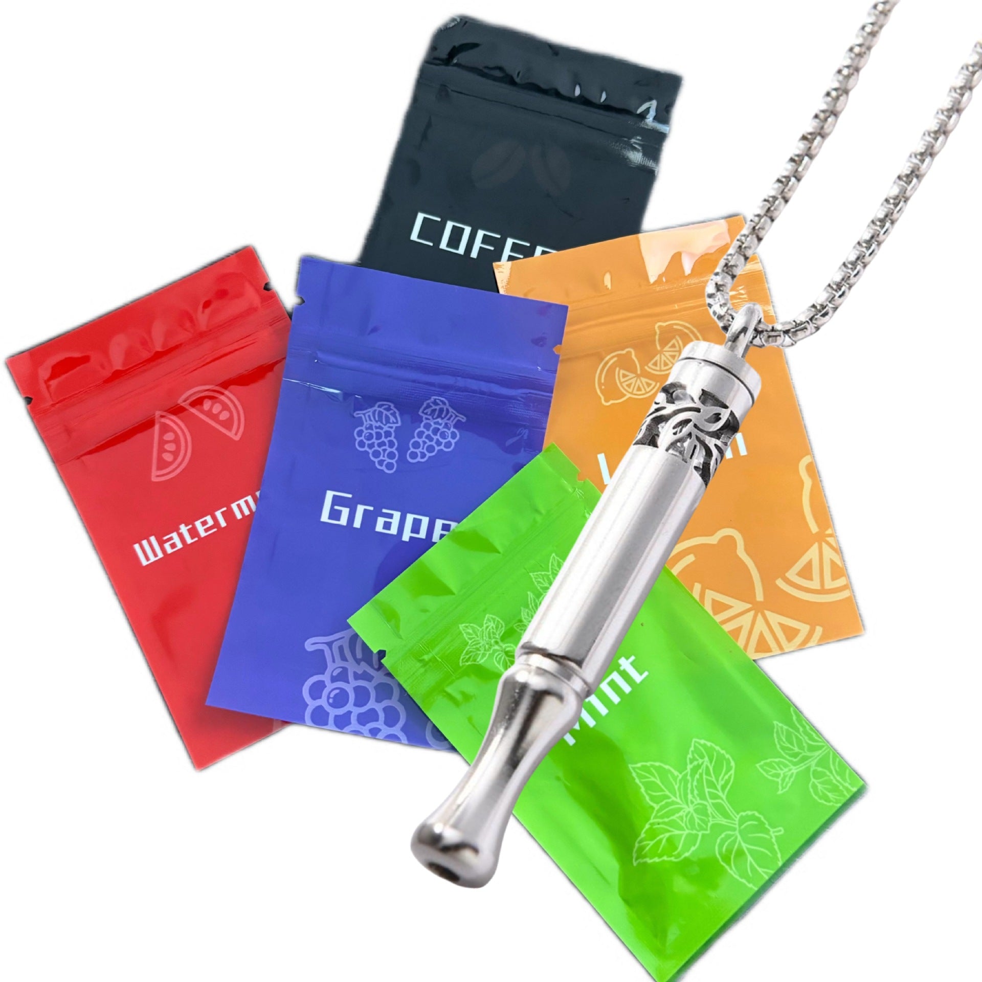 Patterned Meditation Breathing Apparatus Necklace