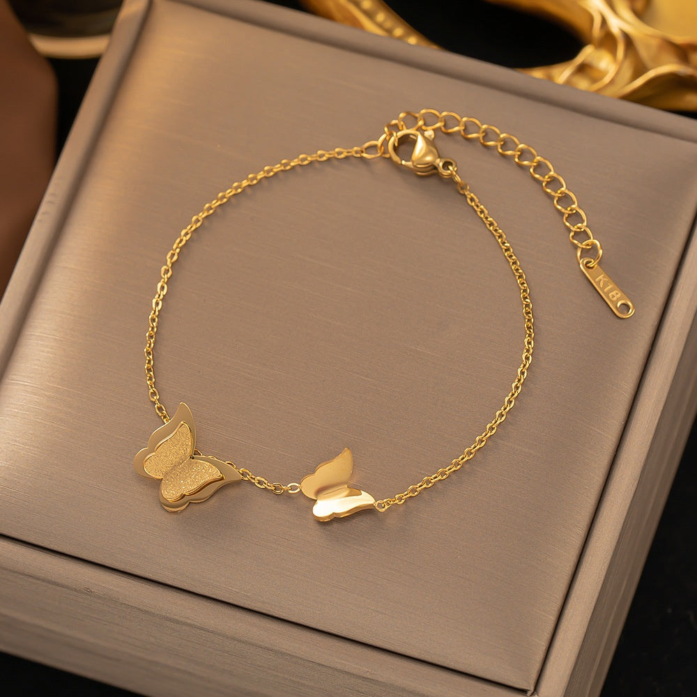 Non-staining New Titanium And Steel Bracelet For Women