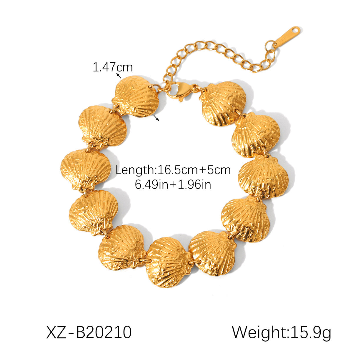 Starfish Shell Marine Element Stainless Steel Bracelet
