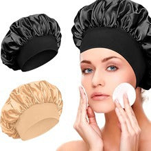 Wide-brimmed, high-elasticity headscarf/beauty cap