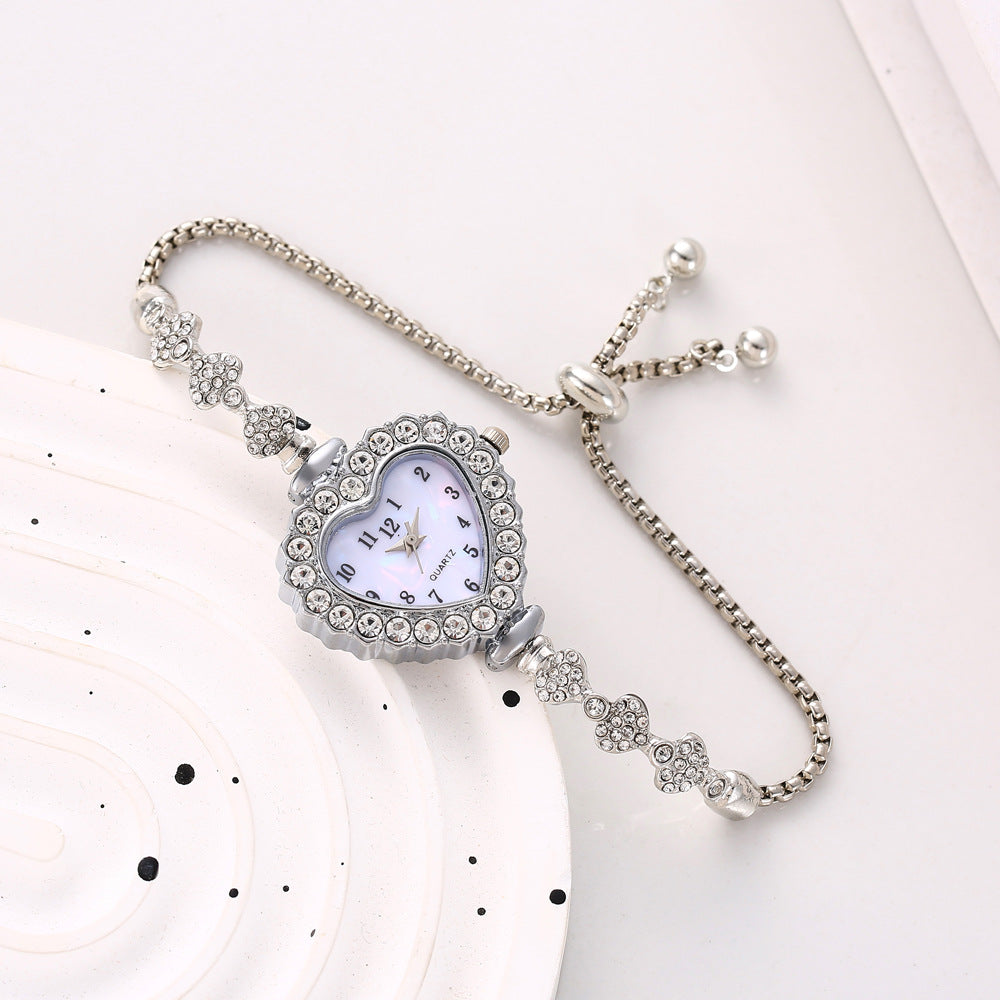 New Womens Watch With A Delicate Diamond-studded Heart Design