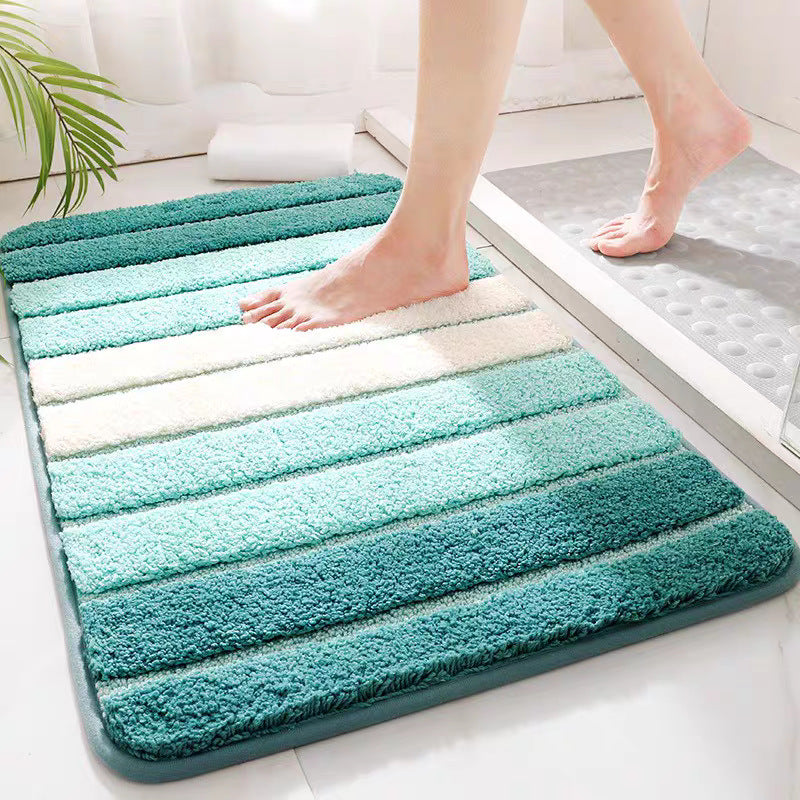 Striped Absorbent Bathroom Floor Mat