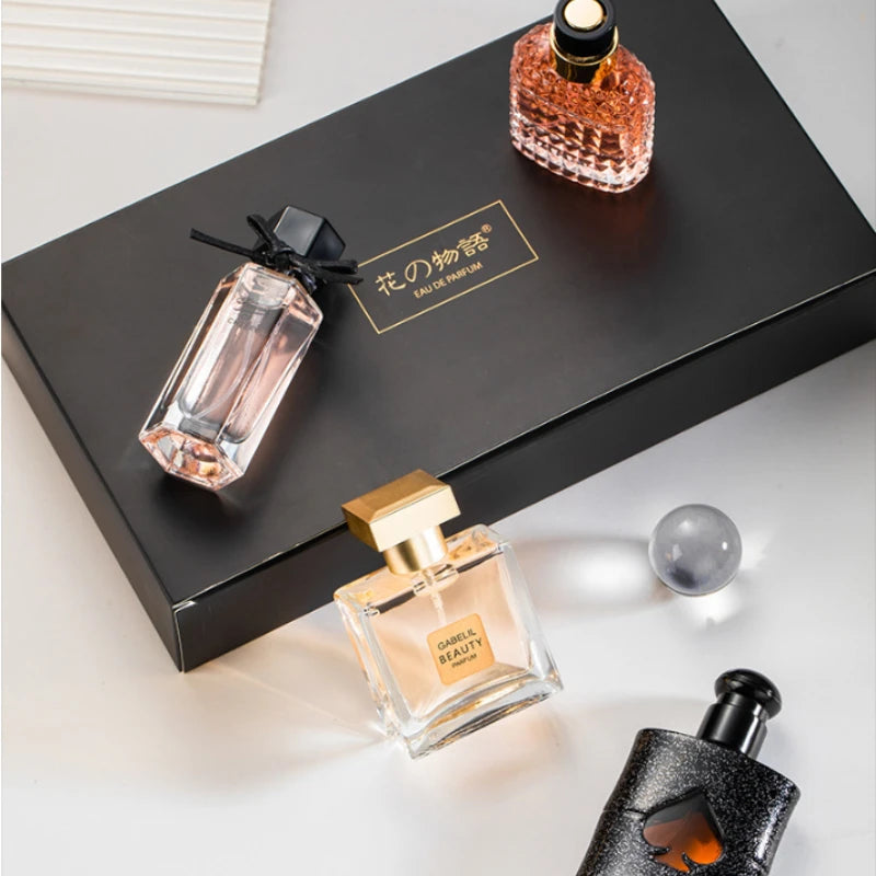 Women’s Perfume Gift Set of 4 Elegant Floral and Woody Long Lasting Fragrances Total 105g Perfect Gift for Daily Use or Travel