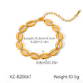 Starfish Shell Marine Element Stainless Steel Bracelet