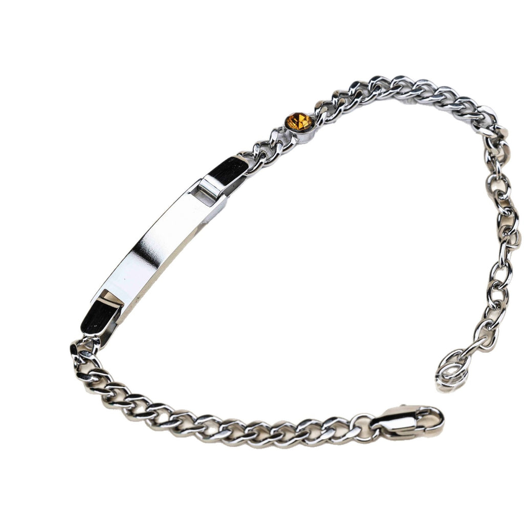 Engraved 12th Birthday Stone Family Commemorative Bracelet