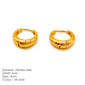 Fashionable Gold-Plated Stainless Steel Earrings