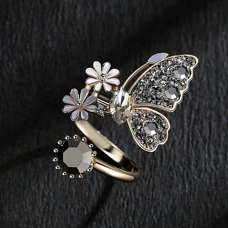 Women's 3D Butterfly Ring, Elegant Fairy Style Index Finger Ring, Korean INS Trend, Unique Minimalist Fashion Ring