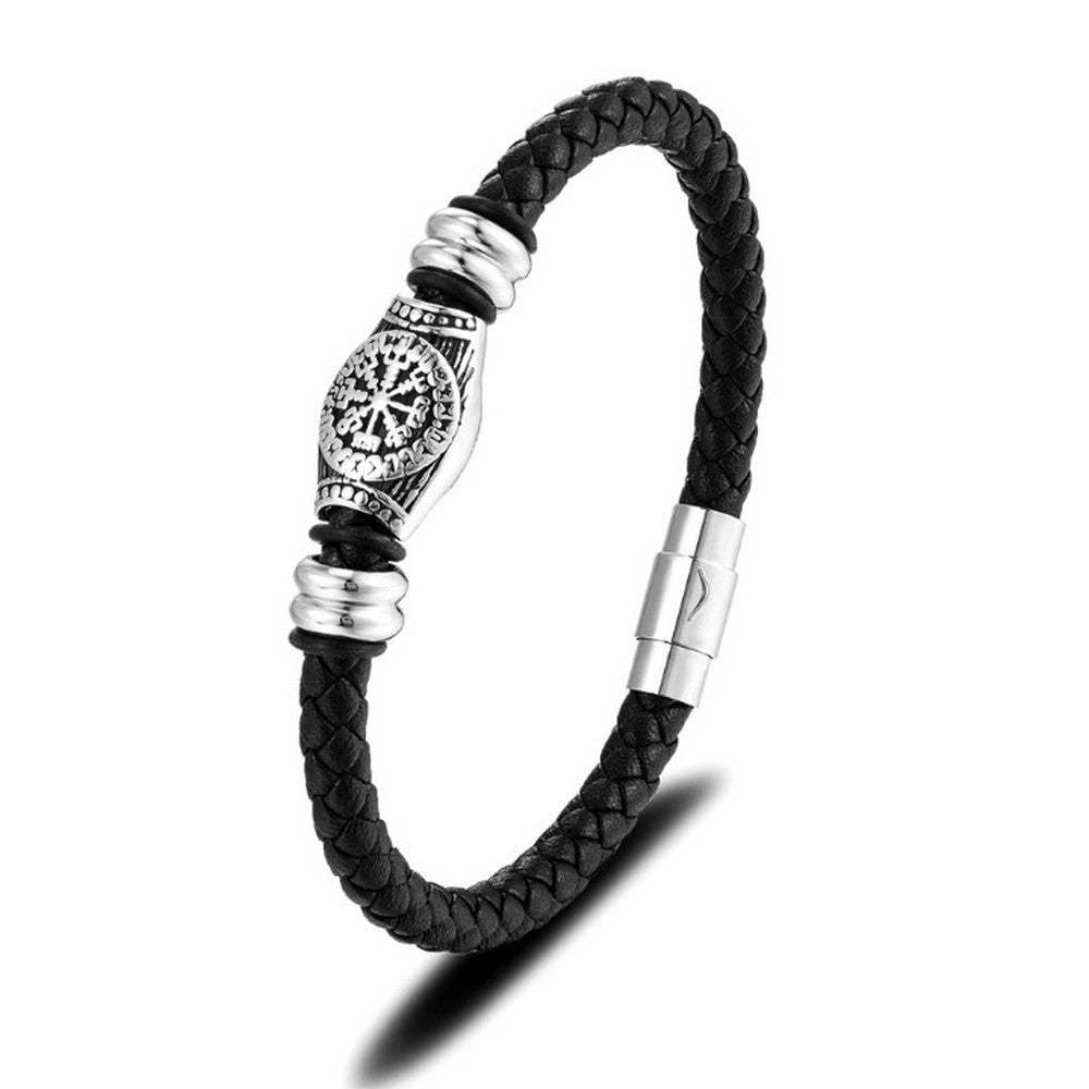 Men's Retro Nordic-Style Guide Symbol Beaded Necklace