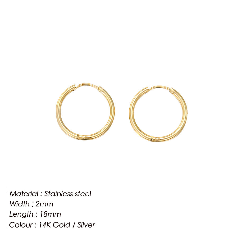 Fashionable Gold-Plated Stainless Steel Earrings