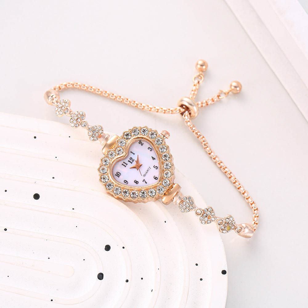 New Womens Watch With A Delicate Diamond-studded Heart Design