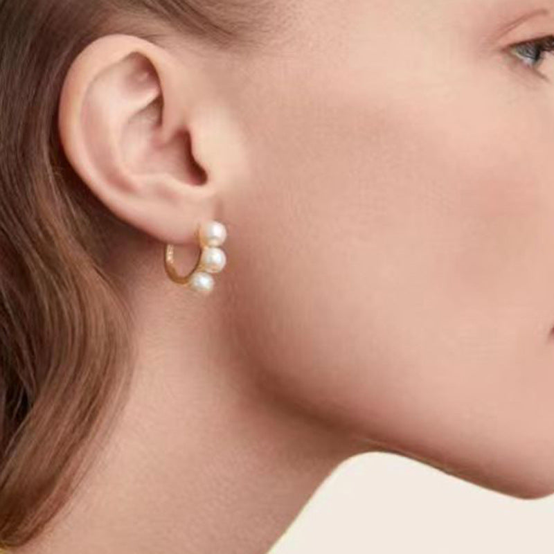 Women's Fashion Fresh Water Pearl Earrings