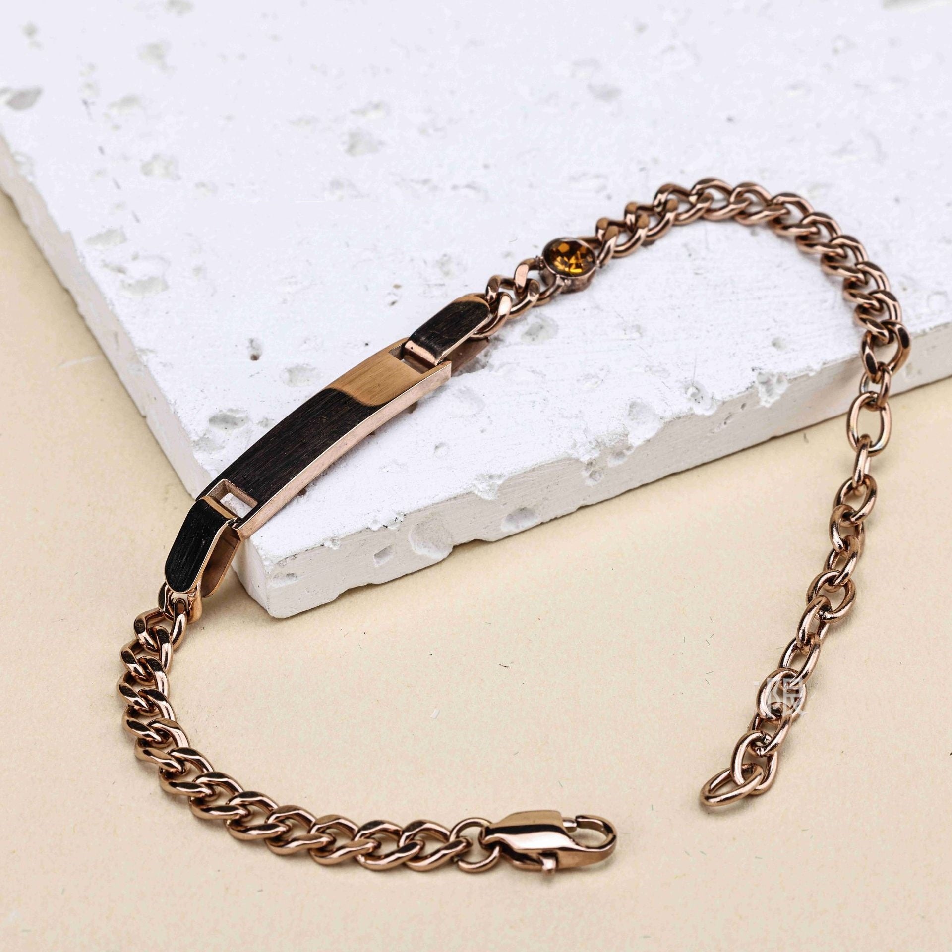 Engraved 12th Birthday Stone Family Commemorative Bracelet