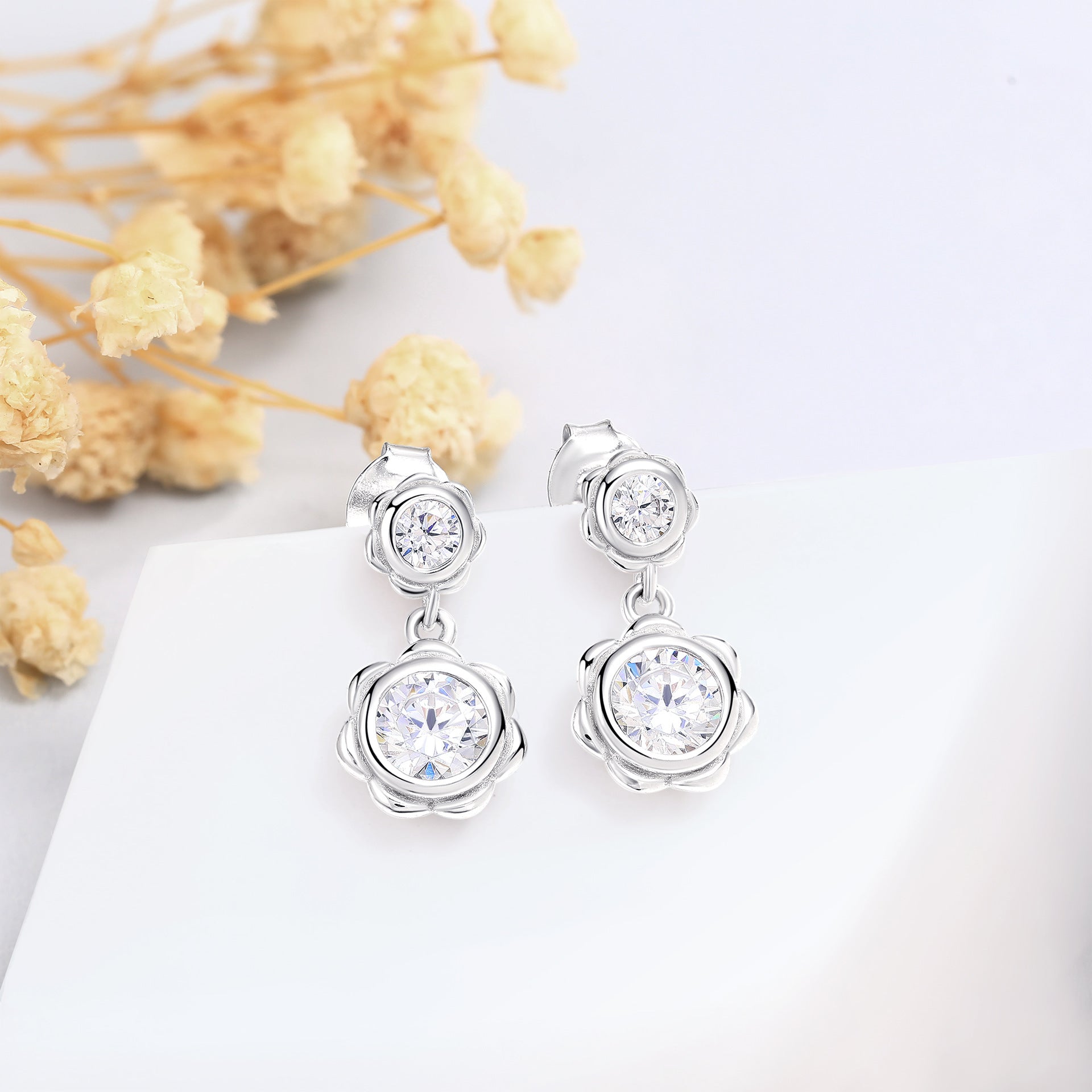 High-End 925 Sterling Silver Tassel Earrings