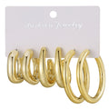 New Stylish Metallic High-End C-Shaped Irregular Card Earrings