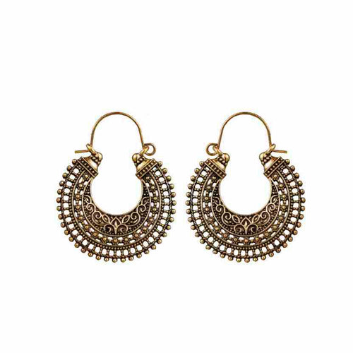 Bohemian Ethnic Style Vintage Hollow Carved Earrings