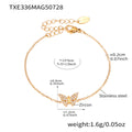 Full-diamond Butterfly Clavicle Necklace And Bracelet