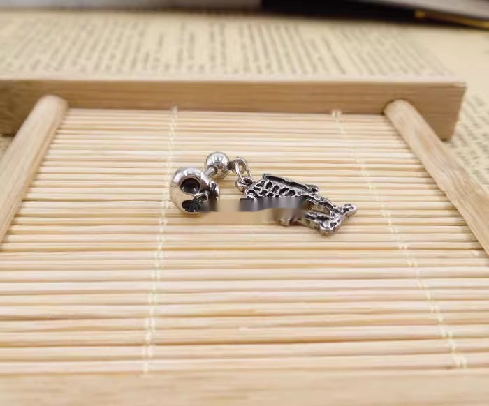 Retro Punk Mini Skull Stud Earrings