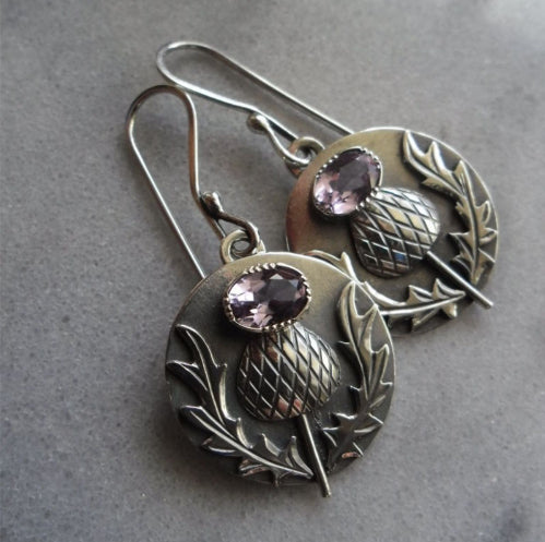 Vintage Jewelry Colorful Gemstone Statement Earrings For Women