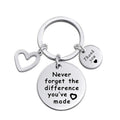 Stainless Steel Laser-Etched Inspirational Keychain