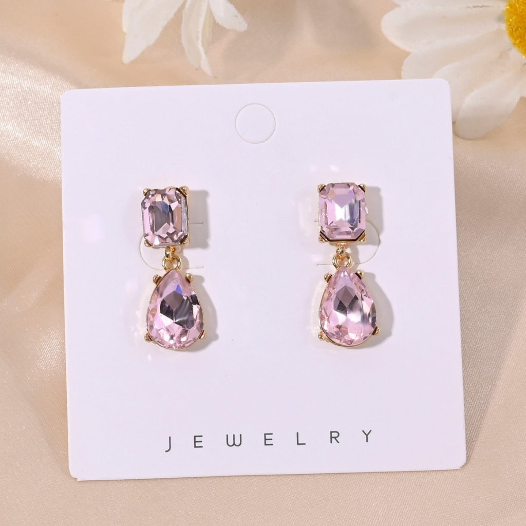 Chic Shimmering Rhinestone Drop Earring Sluxury-lite And Versatile