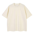 Double Yarn Short Sleeve Sweat-absorbing Cotton T-shirt Top