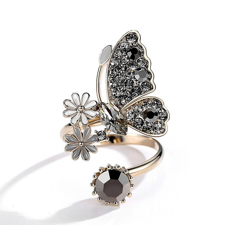 Women's 3D Butterfly Ring, Elegant Fairy Style Index Finger Ring, Korean INS Trend, Unique Minimalist Fashion Ring