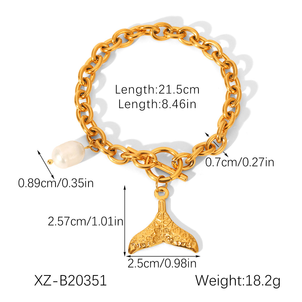 Starfish Shell Marine Element Stainless Steel Bracelet