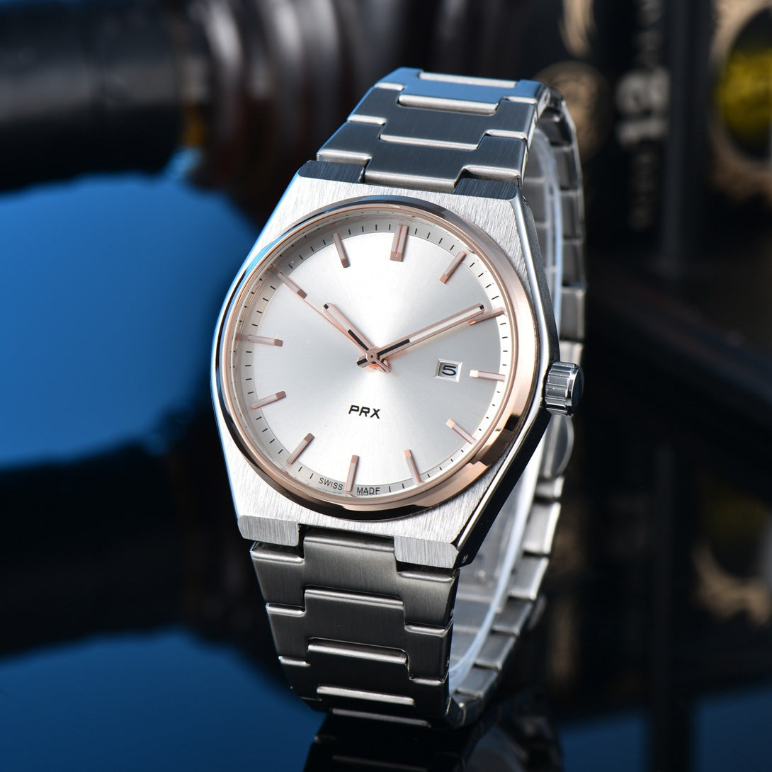 New Simple, Elegant, And Stylish Quartz Mens Watch With Steel Band