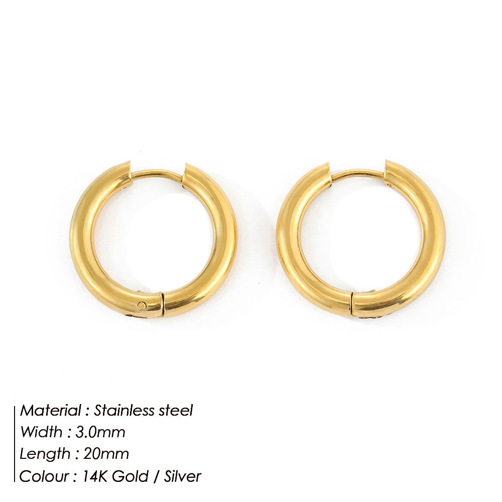 Fashionable Gold-Plated Stainless Steel Earrings