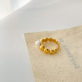 Pearl Round Bead Ring For Women